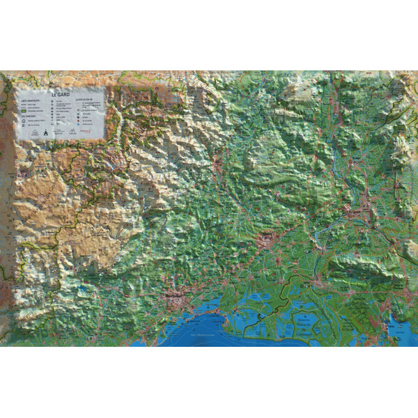 3Dmap Mapa regional Le Gard