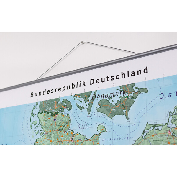 GeoMetro Mapa Deutschland physisch (100 x 140 cm)