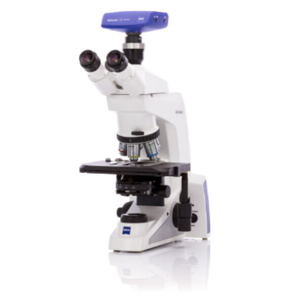 ZEISS Microscópio , Axiolab 5 para Fluorescência de luz reflectida por LED, trino, 10x/22, infinito, plano, 5x, 10x, 40x, 100x, DL, 10W, incl. Câmera