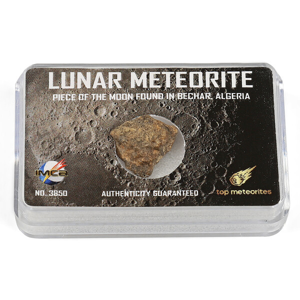 Top Meteorites Meteorito verdadeiro da lua Bechar Argélia 1.25-1.75g