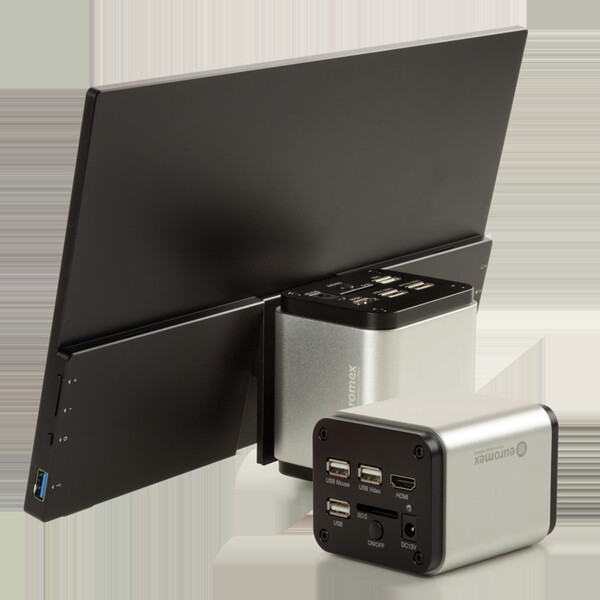 Euromex Câmera VC.3039-HDS, cor, 1/2,8", 1,45 µm, 60/30 fps, 8 MP, HDMI/USB, ecrã HD de 13 polegadas
