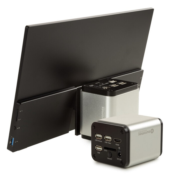 Euromex Câmera VC.3039-HDS, color, 1/2.8", 1.45 µm, 60/30 fps, 8 MP, HDMI/USB, 13-Zoll-HD-Bildschirm