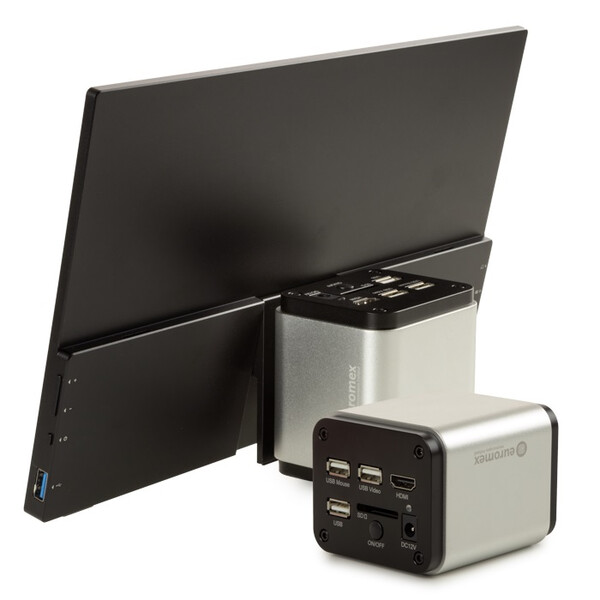 Euromex Câmera VC.3039-HDS, cor, 1/2,8", 1,45 µm, 60/30 fps, 8 MP, HDMI/USB, ecrã HD de 13 polegadas