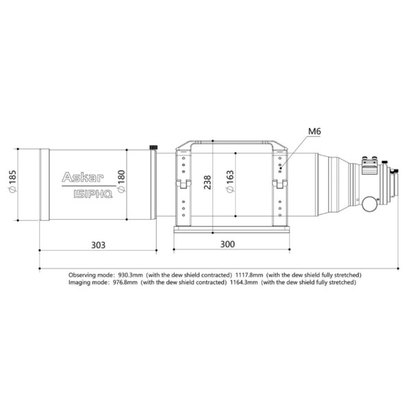 Askar Refrator apocromático AP 151/1057 151PHQ OTA