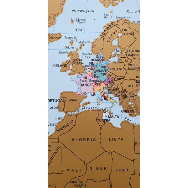 Stiefel Mapa mundial Scratchmap (95 x 66 cm)