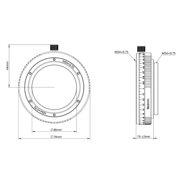 Askar Cilíndro de extensão Adapter M54/M54 16-20mm