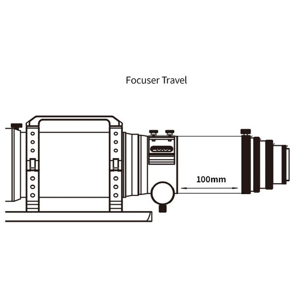ZWO Refrator apocromático FF80 AP 80/600 Quadruplet OTA