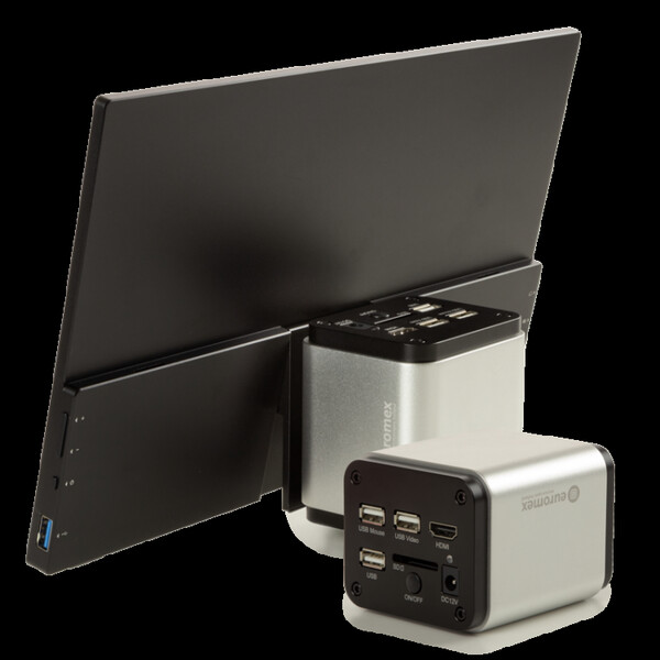 Euromex Câmera VC.3043 HDS, UHD, 8,3 MP, 1/1,8 polegadas, sensor de cor 4K, ecrã tátil de 13 polegadas, 30 fps HDMI, 20 fps USB