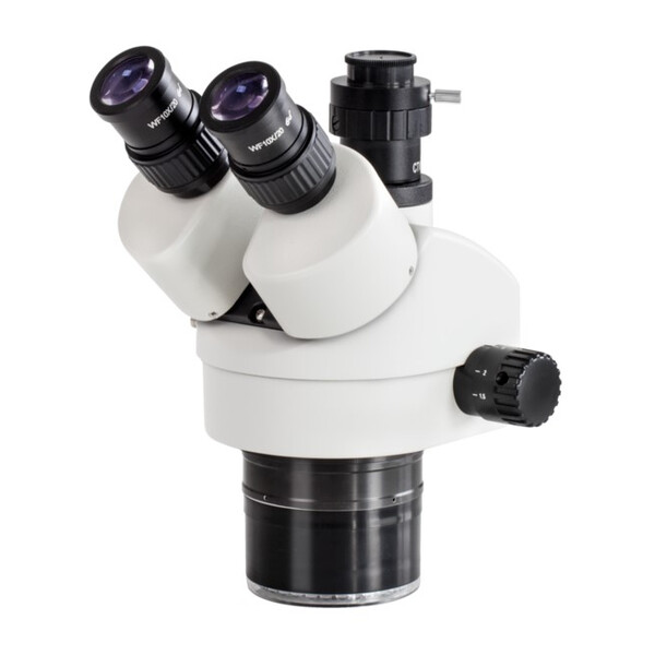 Kern Cabeça de microscópio com zoom, OZL 469, trino, 0,7x-4,5x, Al, 3W LED