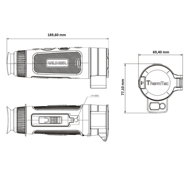 ThermTec Câmara térmica Wild 335L Laser Rangefinder