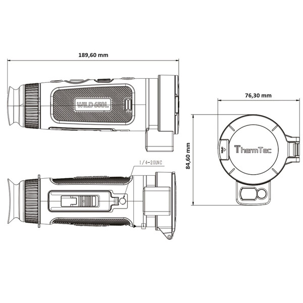 ThermTec Câmara térmica Wild 650L Laser Rangefinder