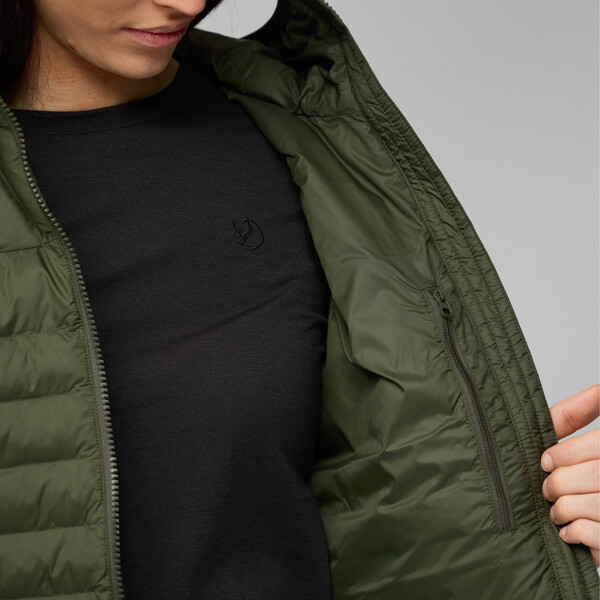 Fjällräven Casaco com capuz Expedition Lätt W, 662 Deep Forest, L