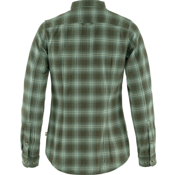 Fjällräven Camisa de flanela Övik W, 662-614 Verde Floresta-Patina, XS