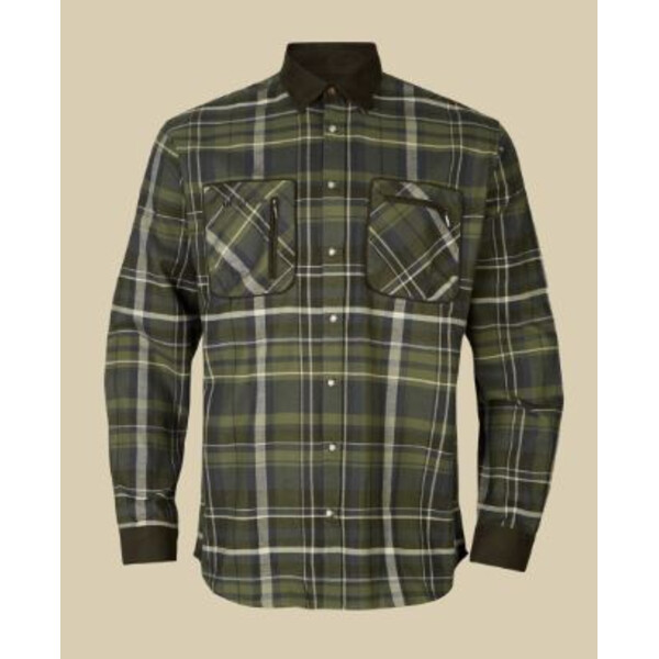 Härkila Camisa Pajala, xadrez azeitona, tamanho M