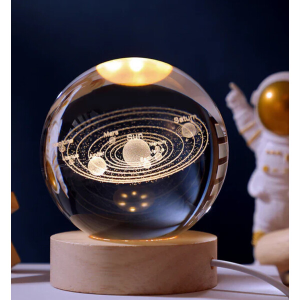 Creative Lighting Bola de cristal luminosa Sistema solar