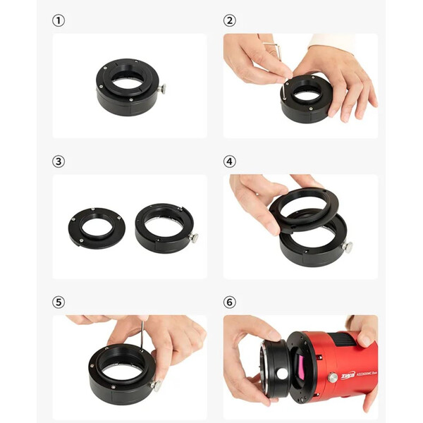 ZWO Adapter Adaptadores M54 para a gaveta de filtro