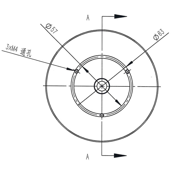 Omegon Adaptador de rosca fotográfica de 3/8'' para coluna Pro