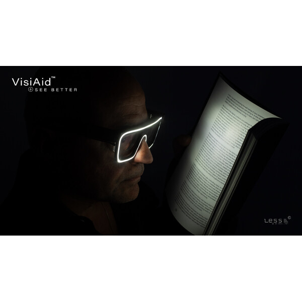 LESS Lupa VisiAid, óculos de iluminação, conjunto completo, mesa