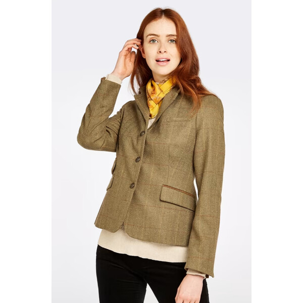 Dubarry of Ireland Casaco de tweed Buttercup Elm tamanho 40