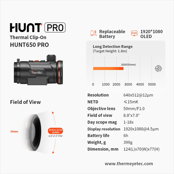 ThermTec Câmara térmica Hunt 650 PRO