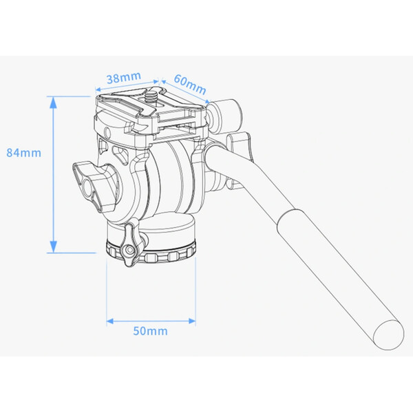ZWO Cabeça de inclinação do vídeo TH10 Seestar Smart Telescope