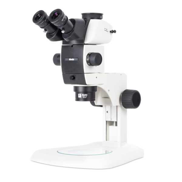 Motic Microscópio estéreo zoom SM7TR-P A1X, trino, 8-56X, wd 90 mm, 7:1