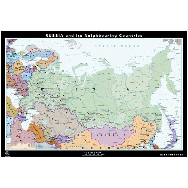 Klett-Perthes Verlag Mapa Russia e países vizinhos, físico/político