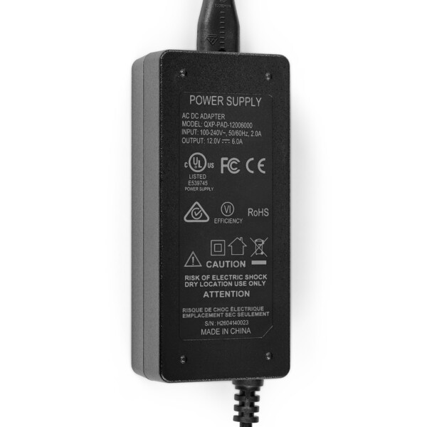 Omegon Fonte de alimentação universal europeia de 12 V/6 A com tomada para isqueiro