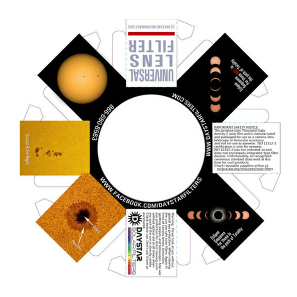 DayStar Filtros solares White-Light Universal Lens (90-109 mm)