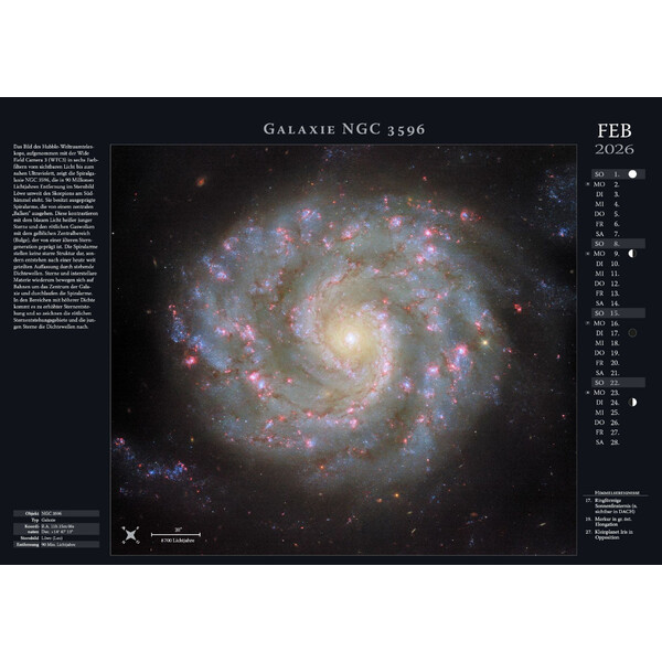 Astronomie-Verlag Calendário Weltraum-Kalender 2026