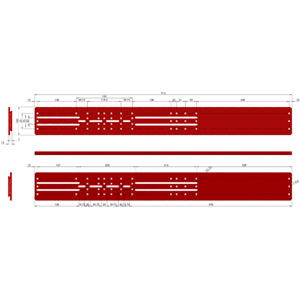 PrimaLuceLab Barra prismática PLUS estilo Losmandy 915 mm