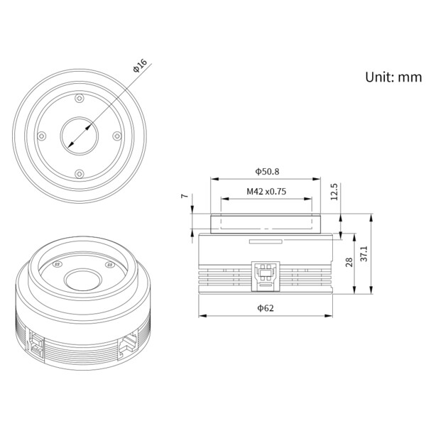 ZWO Câmera ASI 676 MM Mono