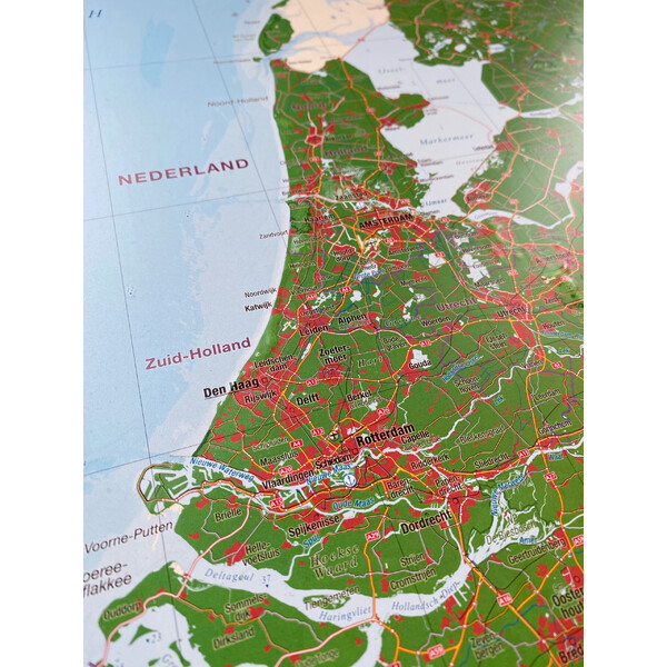 Georelief Mapa regional Benelux (57 x 77 cm)