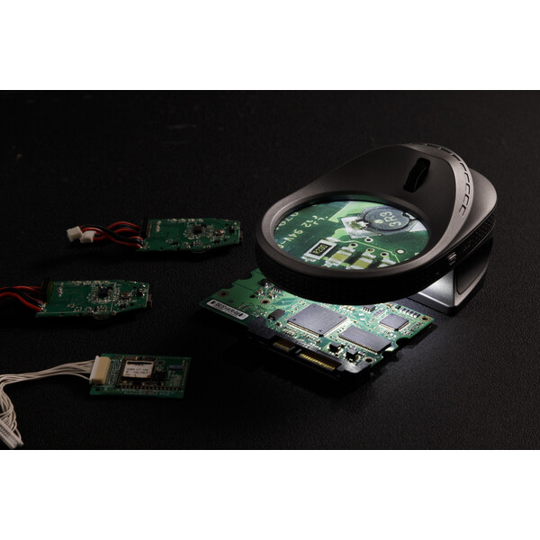 FPS Lupa eletrónica Micro Mouse – Zoom de 5x a 10x, câmera, luz UV e ecrã de 2,8"