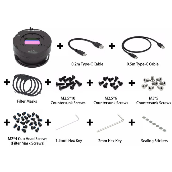 Wanderer Astro Roda de filtros Cube para Celestron RASA 1100 e 3600