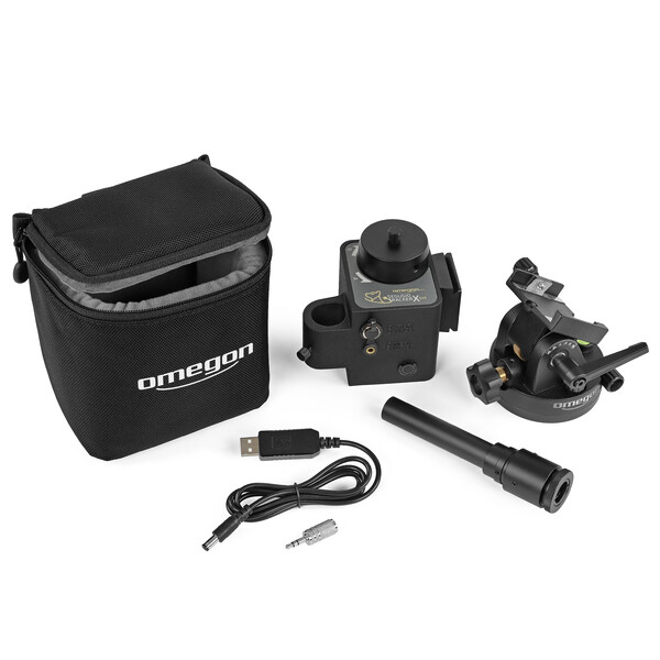 Omegon Montagem Conjunto Segugio Tracker com bases ajustáveis à altura do polo e buscadora do polo