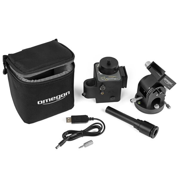 Omegon Montagem Conjunto Segugio Tracker com base ajustável à altura do polo Deluxe e buscadora do polo