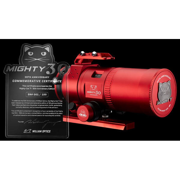 William Optics Refrator apocromático AP 71/230 Mighty-Cat 71 WIFD 30th Anniversary Limited Edition
