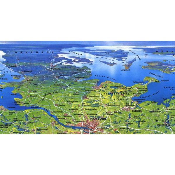 Bacher Verlag Mapa Original MAIR Panorama grande - Alemanha