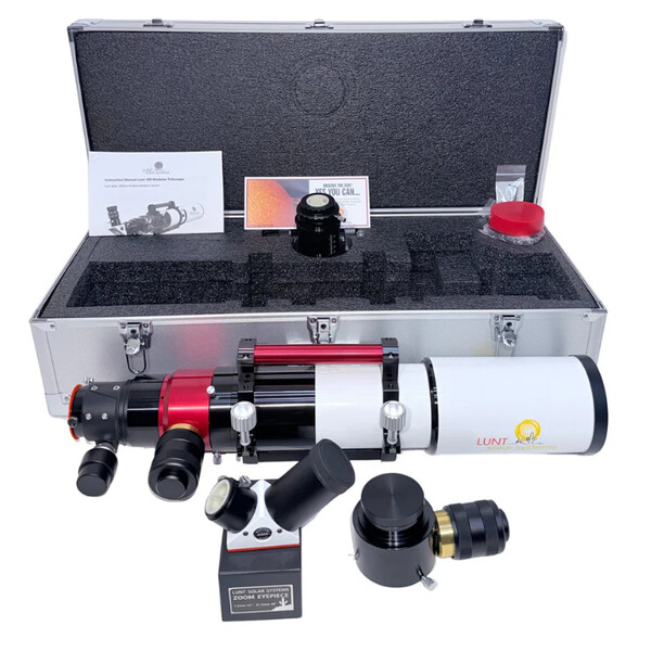 Lunt Solar Systems Telescópio solar ST 100/700 LS100MT Ha / B1800 PT DS Premium PLUS Kit