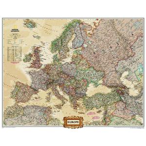 National Geographic Mapa antigo da Europa política, grande e laminado