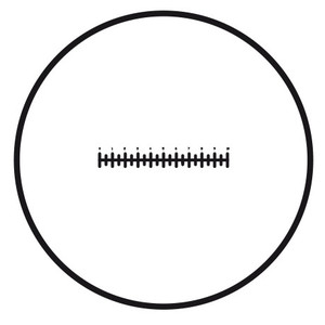 Motic , eyepiece reticule scale (10mm in 100 parts), (25mm diameter)