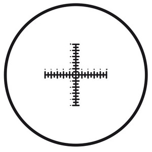 Motic Placa micrométrica , eyepiece reticule crosshairs with dual scale (10mm in 100 parts), (25mm diameter)