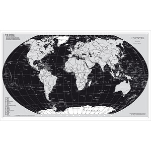 Stiefel Mapa mundial Edição em prata (95 x 62 cm)