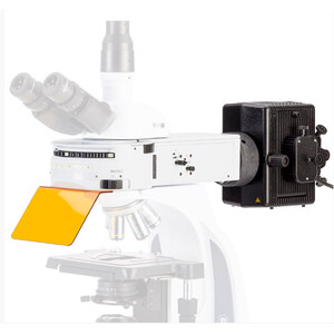 Euromex 6-positions fluorescence attachment iScope with 2 empty filter blocks without filters