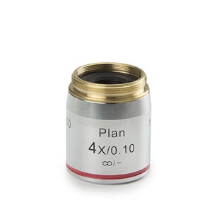 Euromex objetivo DX.7204, 4x/0.10 Pli, plano, infinito, u.i. 30 mm (Delphi-X)