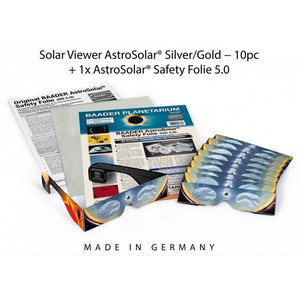 Baader Filtros solares oculares: 10xAstroSolar® Silver/Gold glasses e 1xAstroSolar film