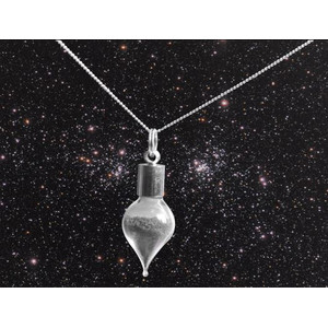 Jurassic Jewellery Colar de pó de meteorito (forma de gota)