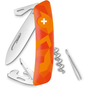 SWIZA Faca C03 Swiss Army Knife, LIVOR Camo Urban Orange