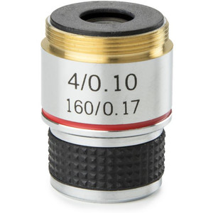 Euromex objetivo 4x/0.10 acro., Parafocal 35 mm, MB.7004 (MicroBlue)